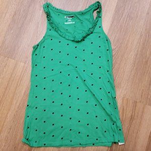 Blue polka dot tank